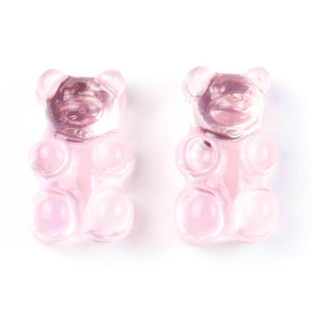🍭 3/$15 Pastel Pink Gummy Bear Stud Earrings New